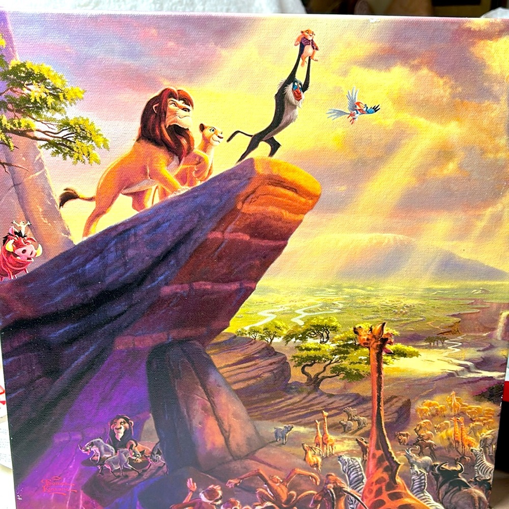 Thomas Kinkade Disney, Lion King with COA.